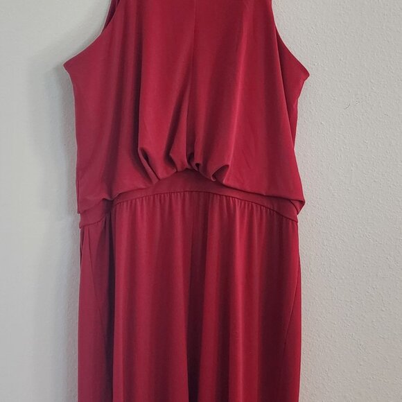 Banana Republic Sleeveless Red Dress with drop waist - size Large - Picture 2 of 5